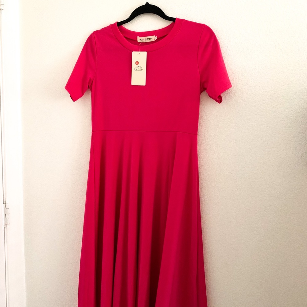 Pink A-line dress